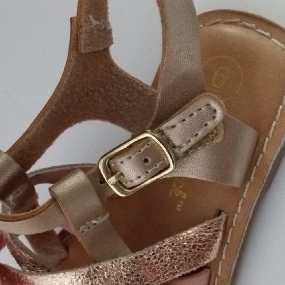 Girls Kids Cat & Jack Brown Baby Sandals - Picture 6 of 9